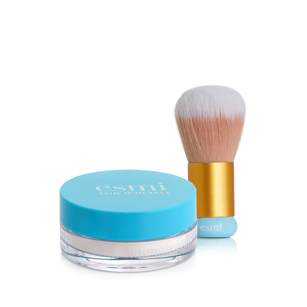 Translucent Mineral Powder and Kabuki Brush Bundle