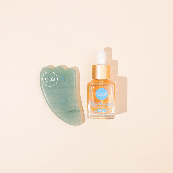 gua sha stone and oil
